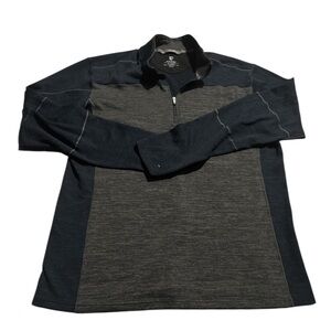 Kulh Men's Blue and Gray Quarter-Zip Shirt